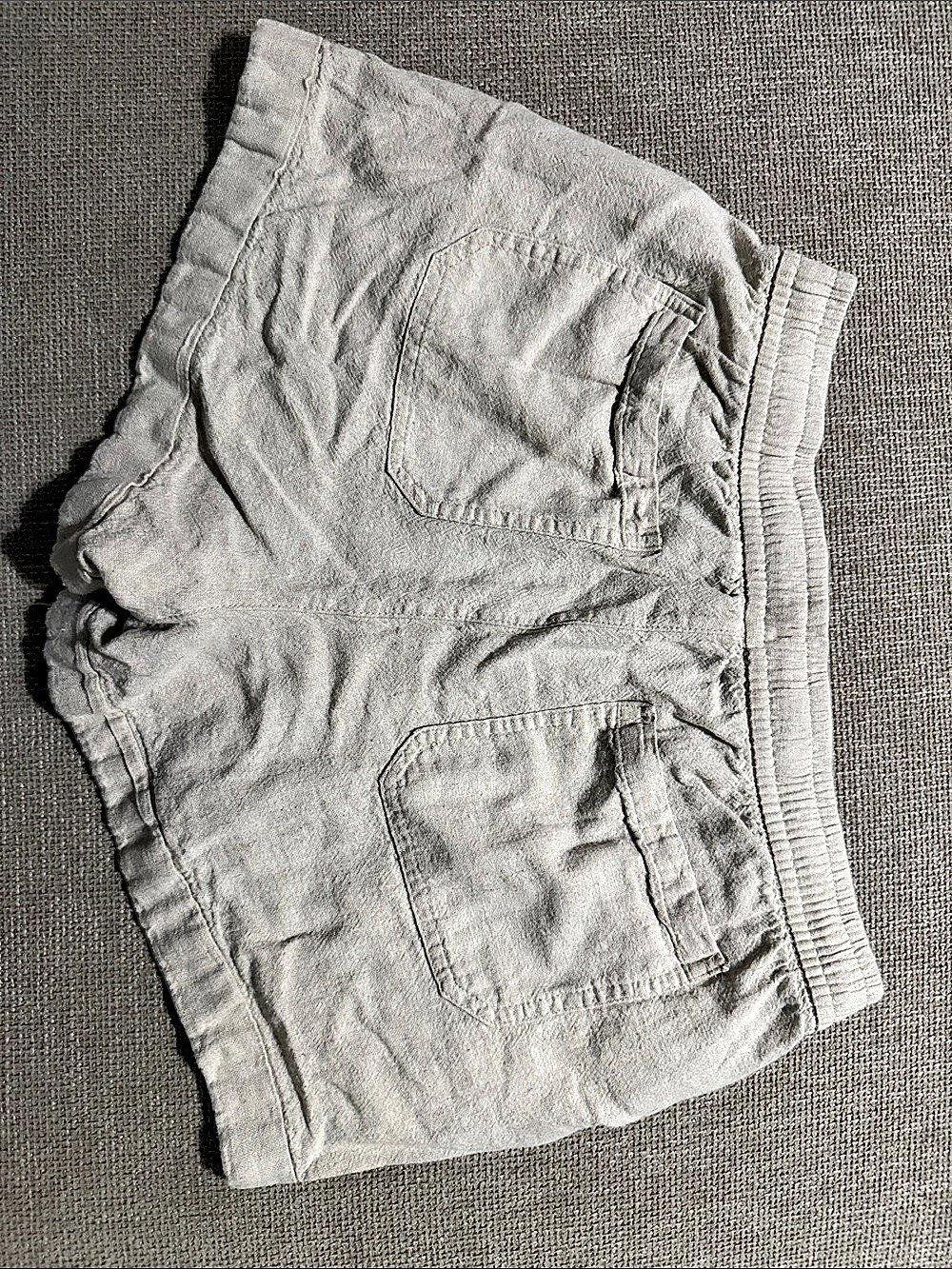 Old Navy High-Waisted Linen-Blend Pull-On Shorts -- 3.5-inch inseam Gray Girls